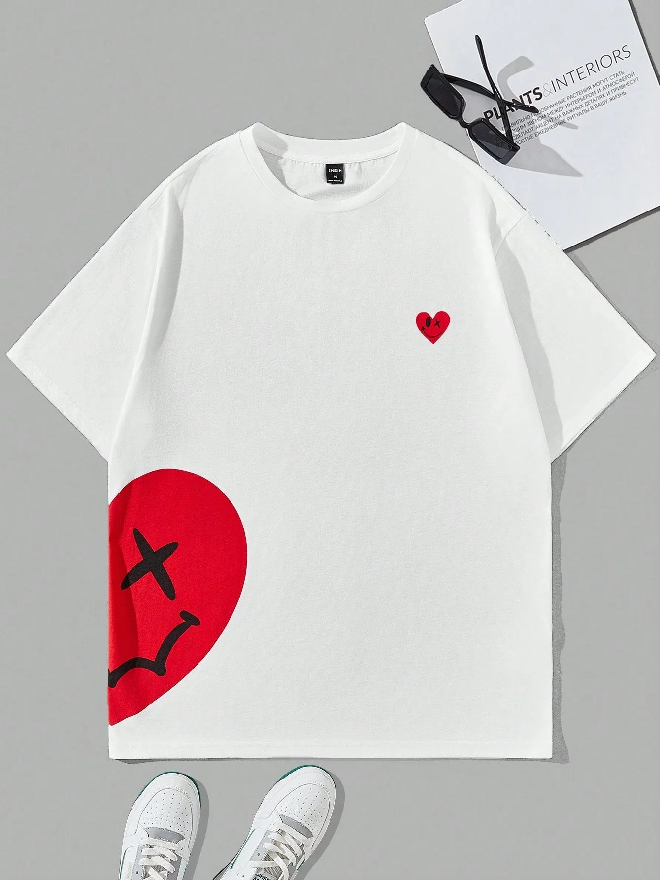 Hypemode Casual Heart Printed T-shirt - Image 10