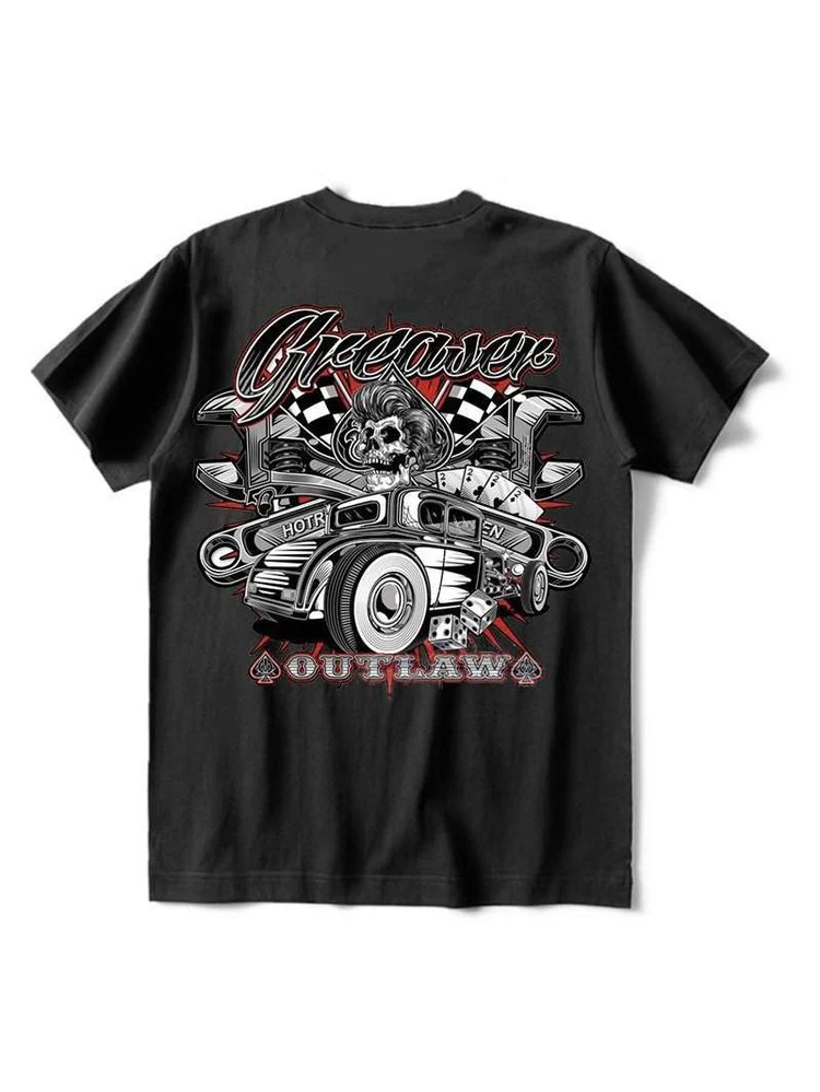 Indian Car Red Print T-Shirt - Image 2