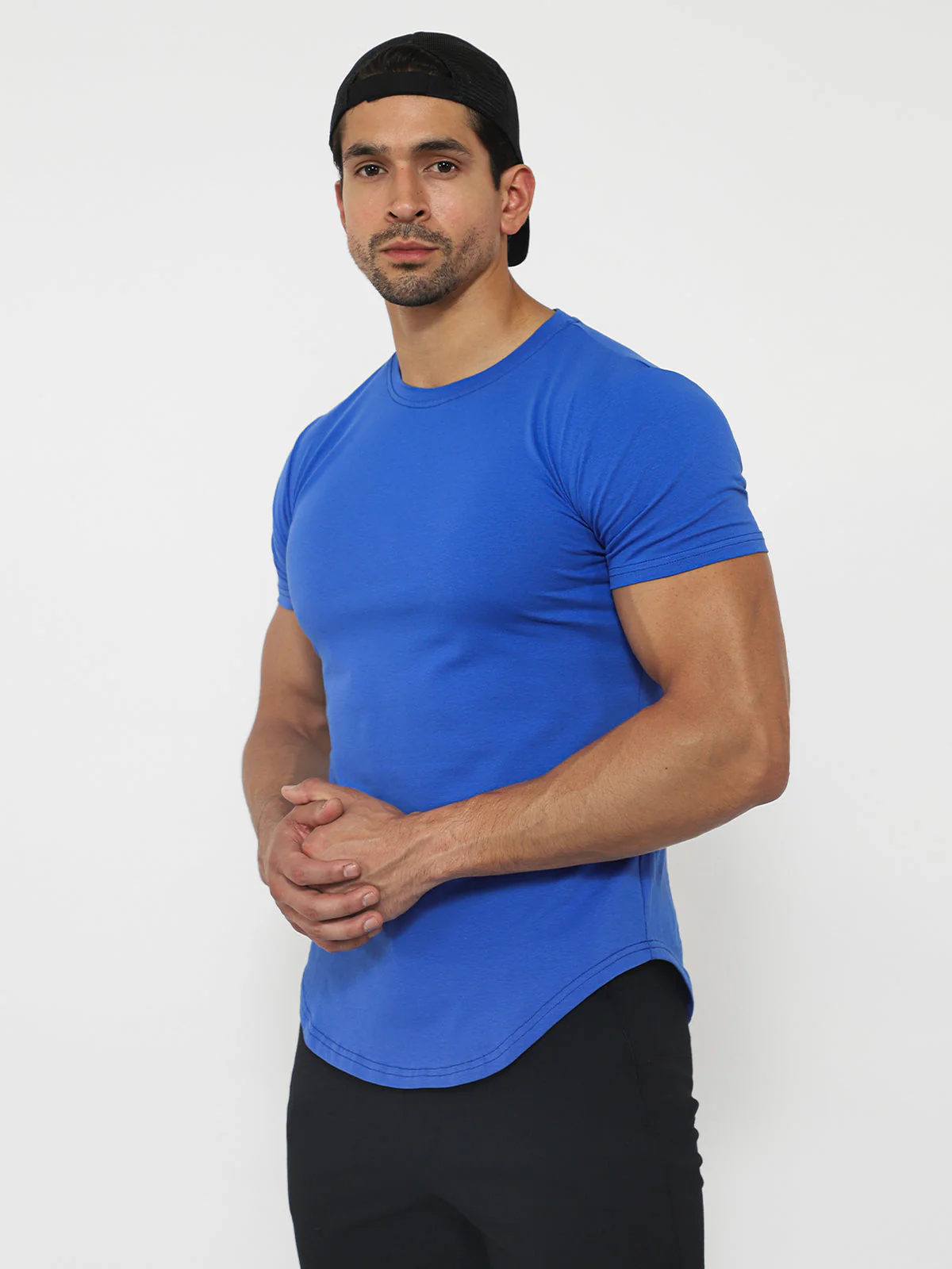 Kore Curved Hem T-shirt Muscle Fit Tech Crew Neck - Image 9