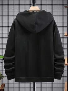LEGND Letter Graphic Zip Up Drawstring Hoodie - Image 2