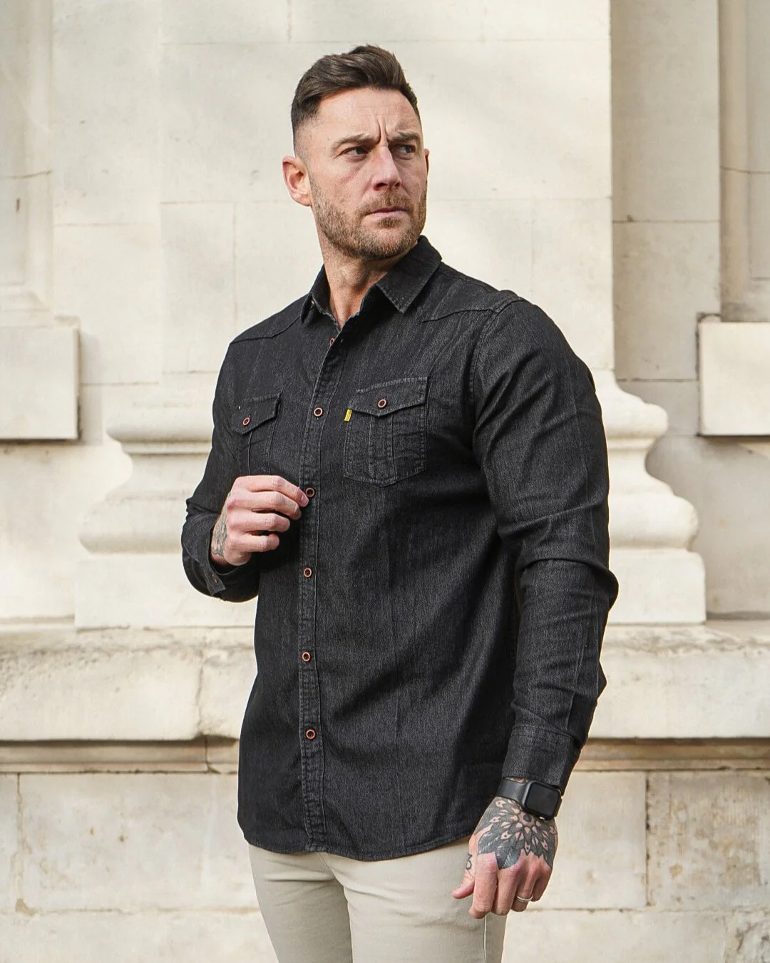 Long Sleeve Denim Shirt New - Image 3