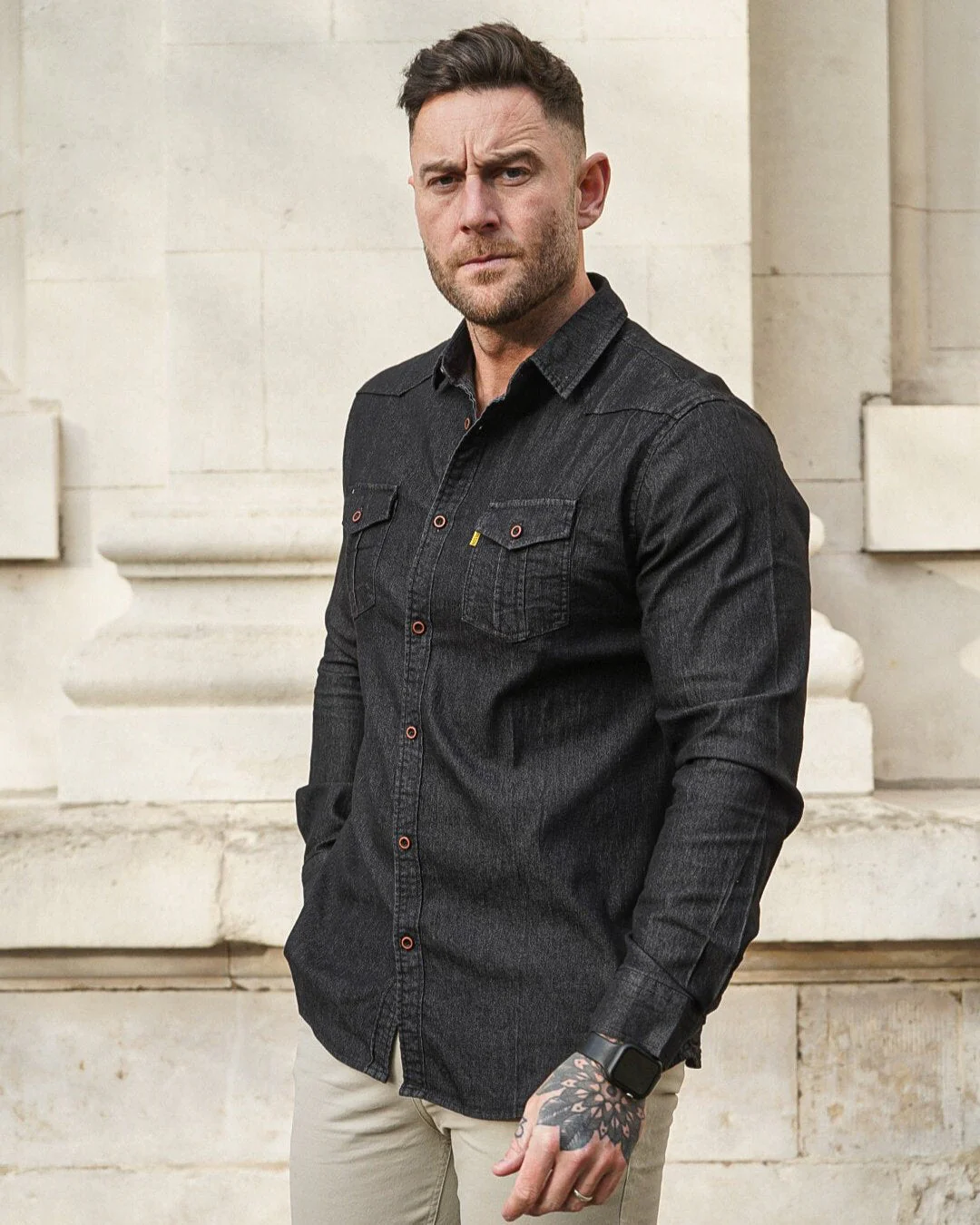 Long Sleeve Denim Shirt New - Image 6