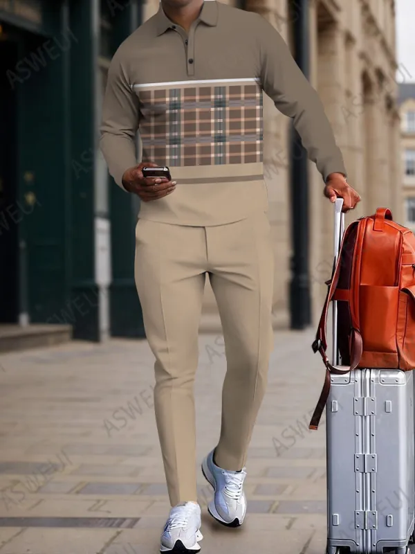 Long Sleeve Zipper Two-piece Set