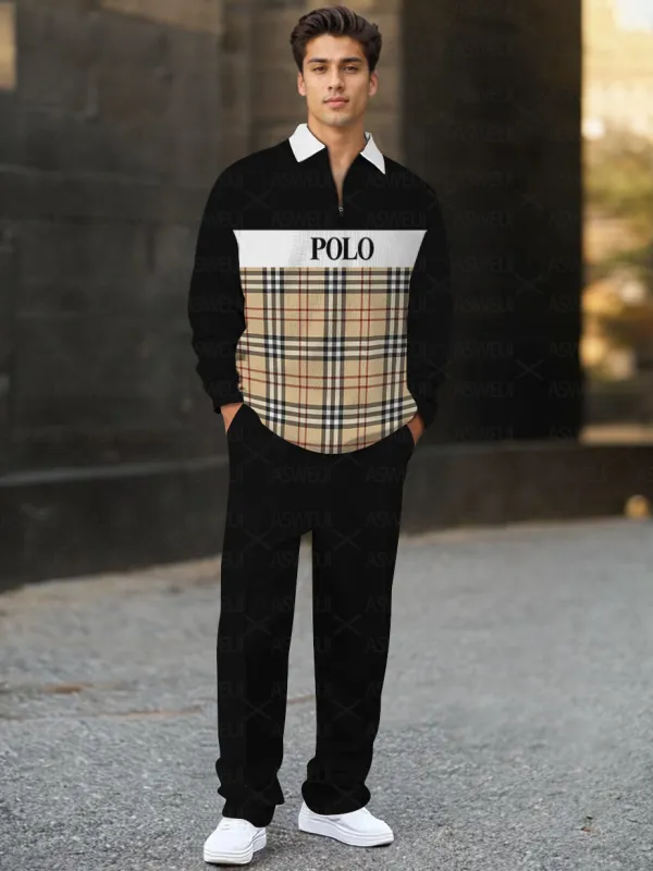Long Sleeve Zipper Two-piece Set