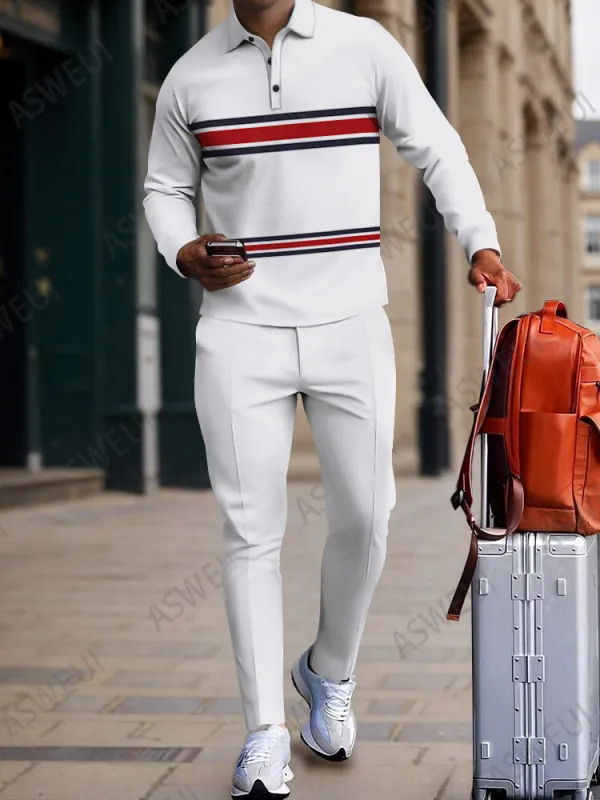Long Sleeve Zipper Two-piece Set