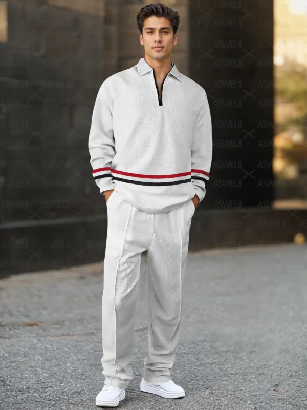 Long Sleeve Zipper Two-piece Set