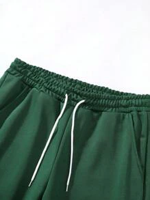 Letter Graphic Drawstring Waist Sweatpants - Image 11