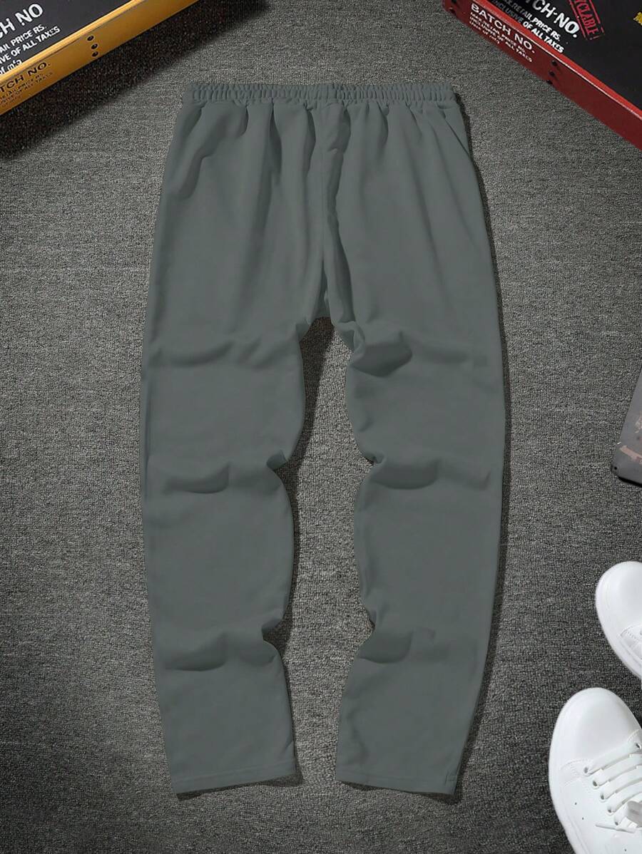 Letter Graphic Drawstring Waist Sweatpants - Image 15