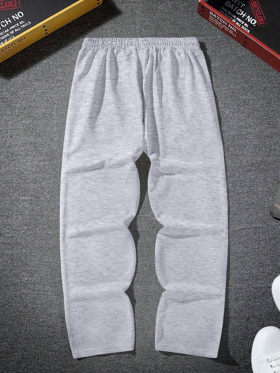 Letter Graphic Drawstring Waist Sweatpants - Image 22