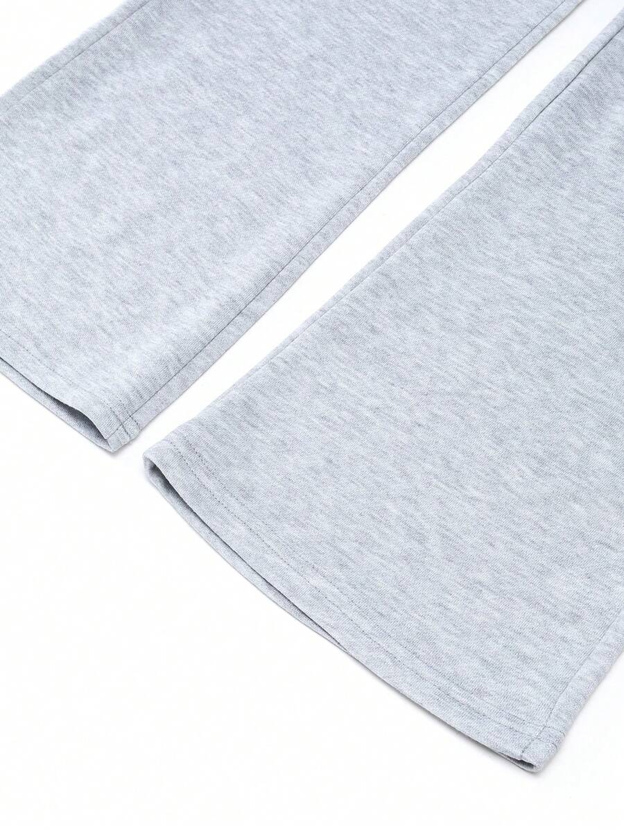 Letter Graphic Drawstring Waist Sweatpants - Image 24