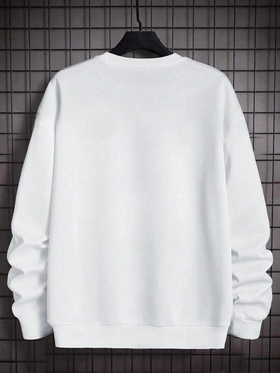 Letter Graphic Drop Shoulder Sweatshirt - Image 17