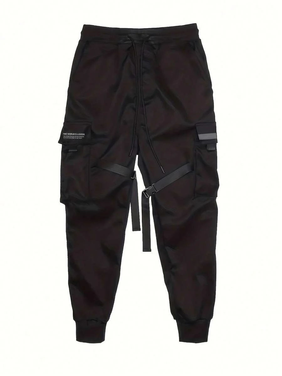 Plus 1pc Flap Pocket Cargo Pants - Image 3