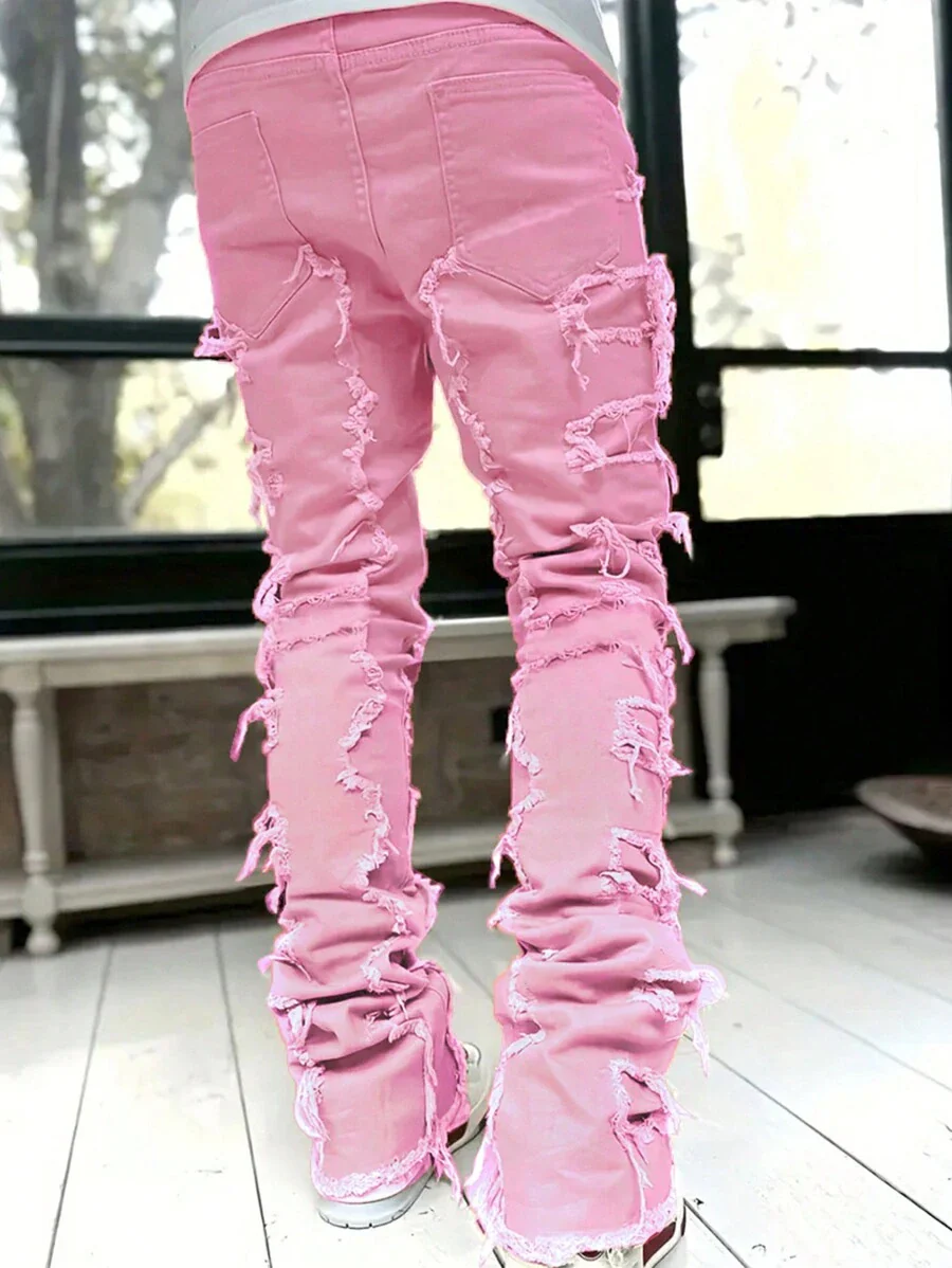 Ripped Frayed Jeans - Image 26