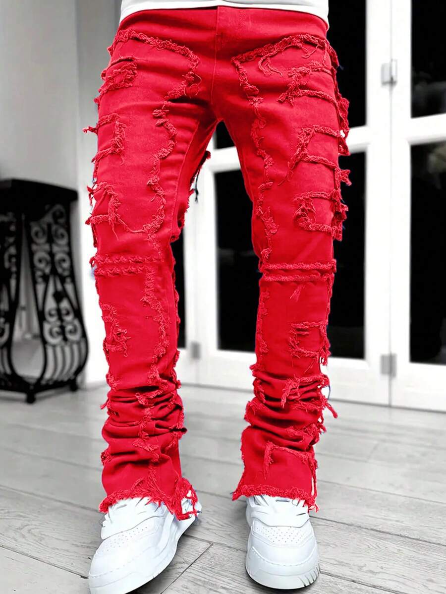 Ripped Frayed Jeans - Image 31
