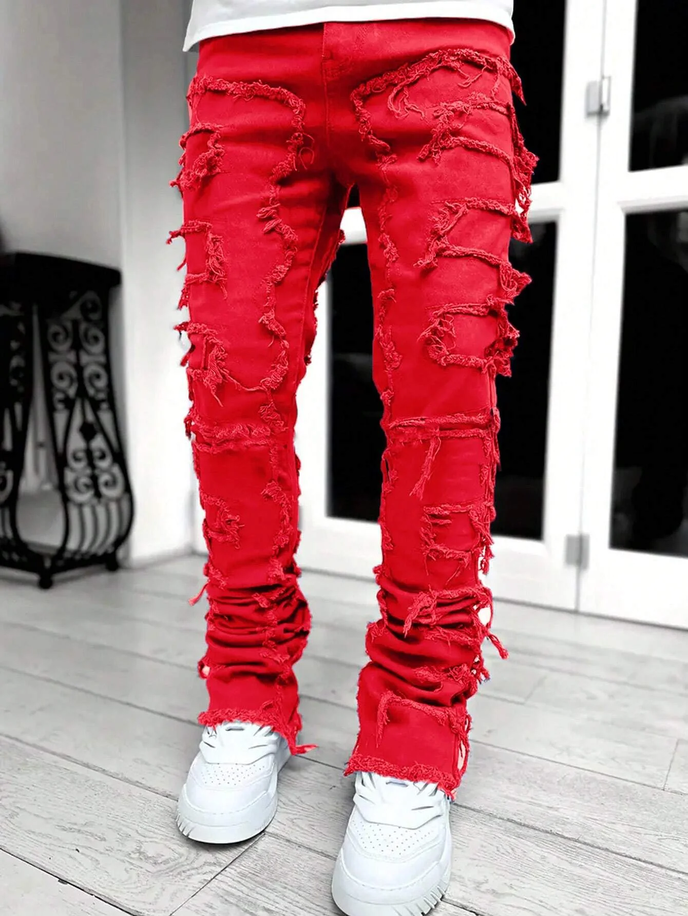 Ripped Frayed Jeans - Image 32