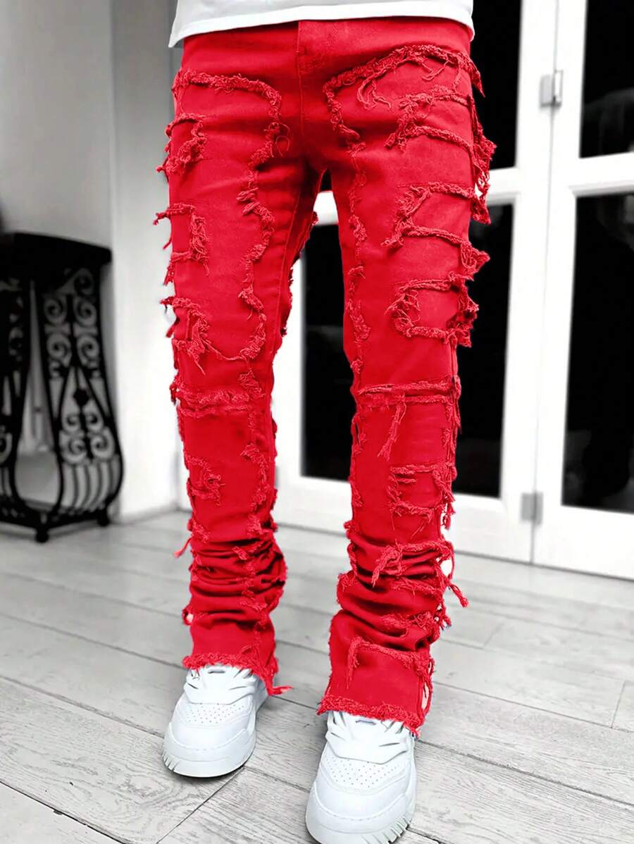 Ripped Frayed Jeans - Image 33