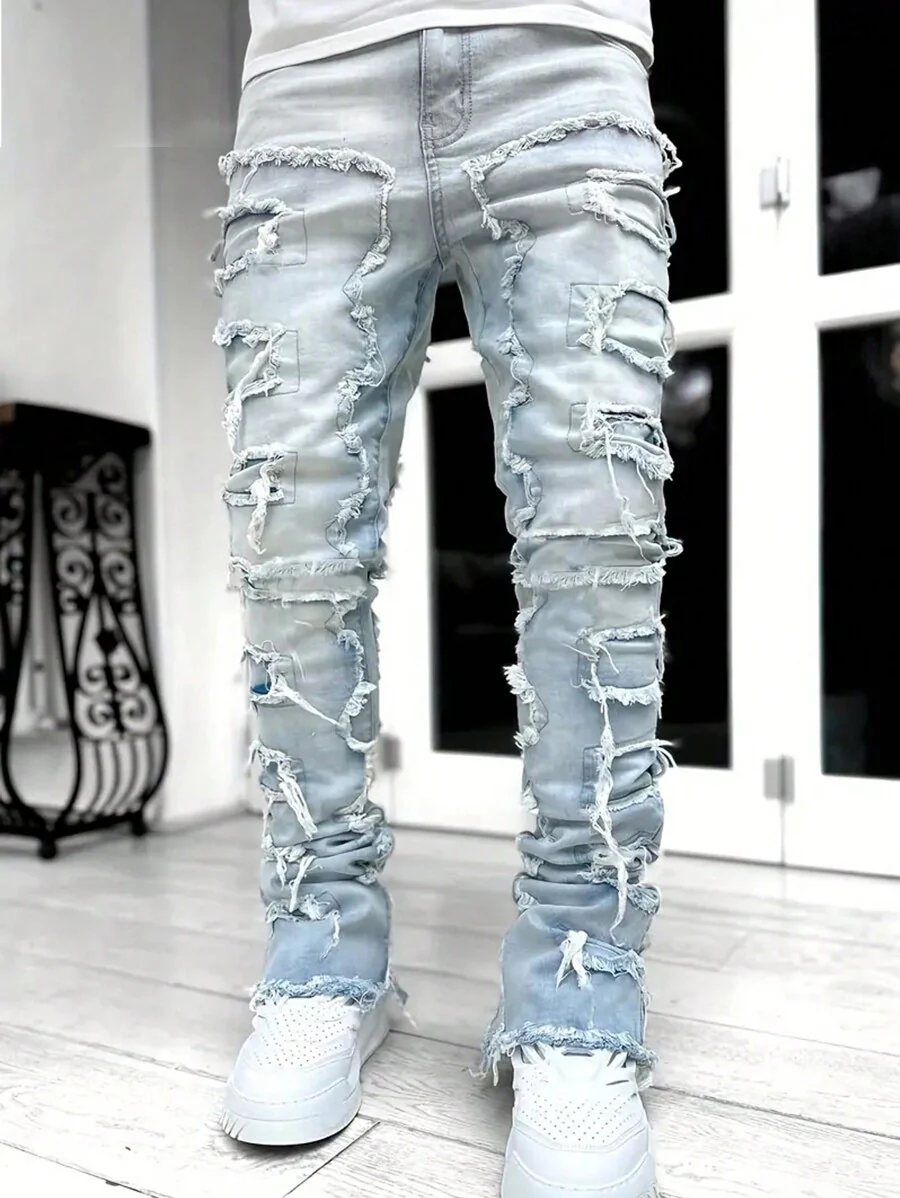 Ripped Frayed Jeans - Image 38