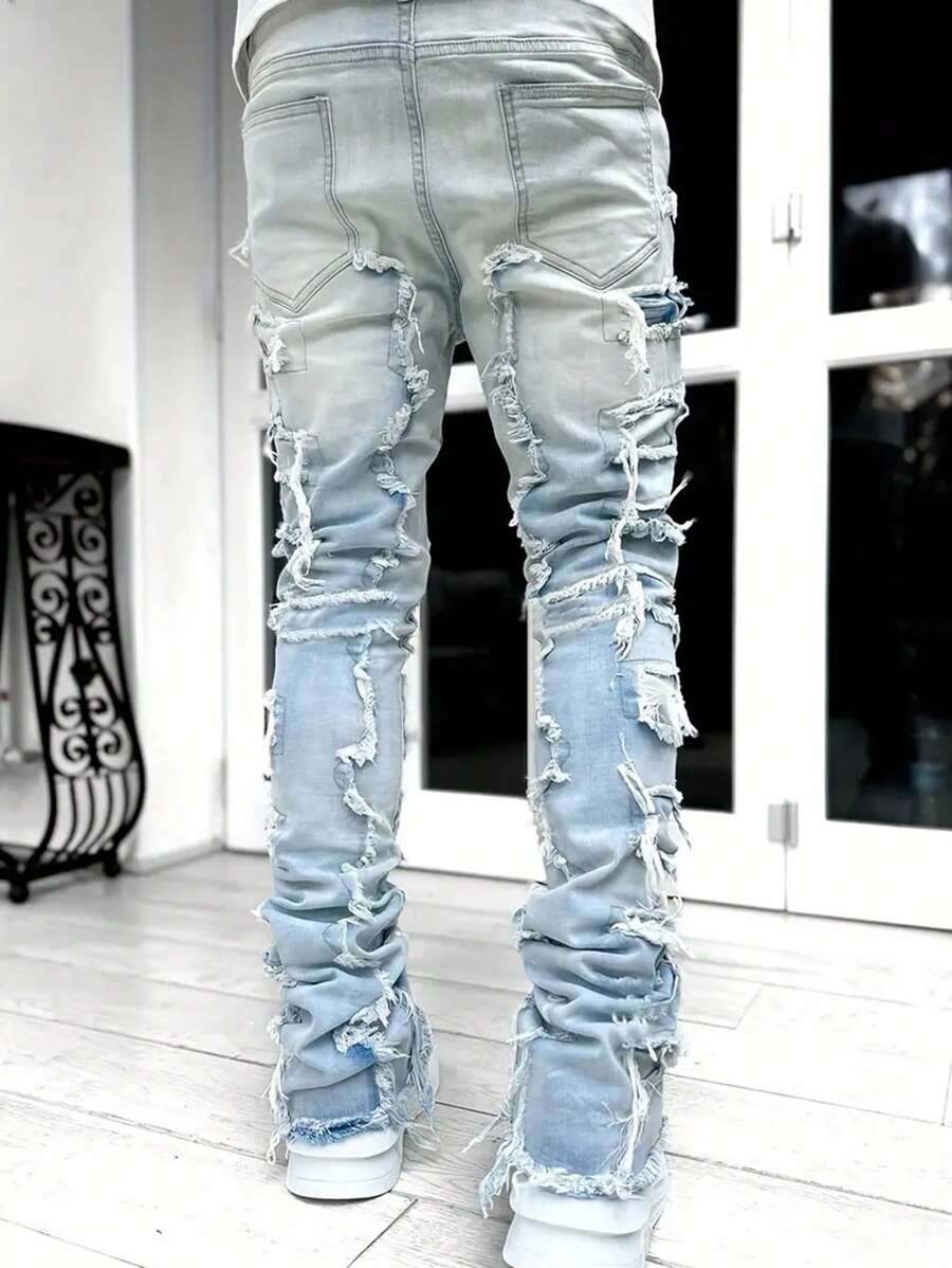 Ripped Frayed Jeans - Image 40