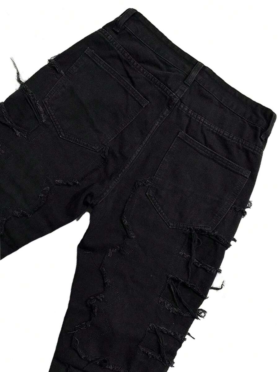 Ripped Frayed Jeans - Image 5