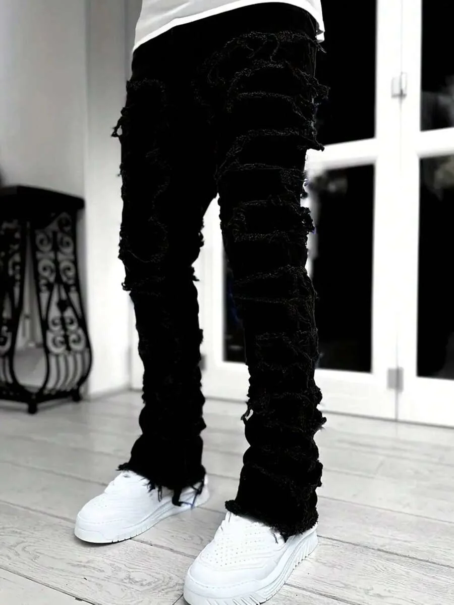 Ripped Frayed Jeans - Image 6