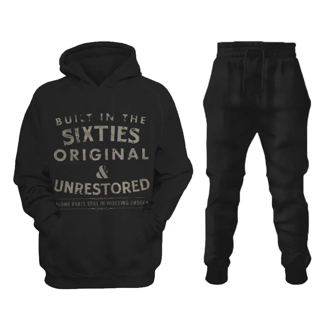 Mens Built In The Sixties Unrestored Motorcy Printed Sweatshirt Set
