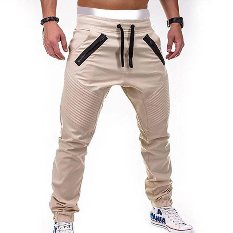 Casual Lace-up Elastic Waist Loose Sweat Pants - Image 5