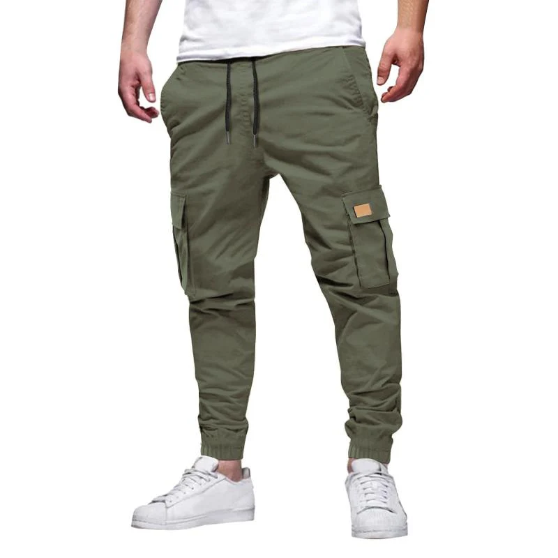 Casual Multi-Pocket Solid Color Cargo Pants - Image 4