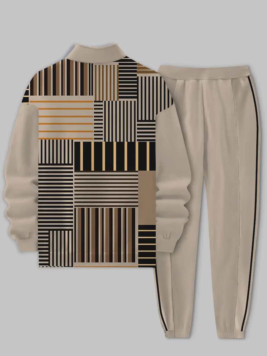 Relaxed Zipper Long Sleeve Two Piece Set - Image 3