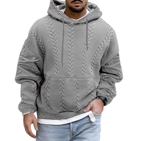 Casual Printed Kangaroo Pocket Long Sleeve Hoodie 49295112M - Image 4