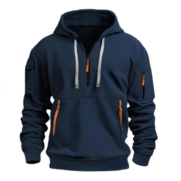 Casual Sports Multi-Zip Hoodie - Image 3