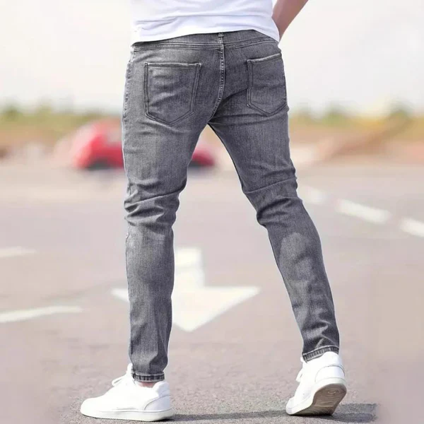 Fashion Distressed Holes Casual Jeans - Image 3
