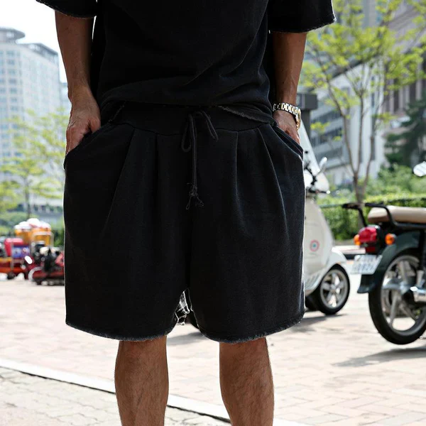 Fashion Loose Smiley Print Short Sleeve T-Shirt and Shorts Set - Image 4