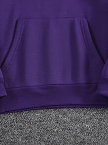 Hoodie With Slogan And Skull Print Pattern - Image 10