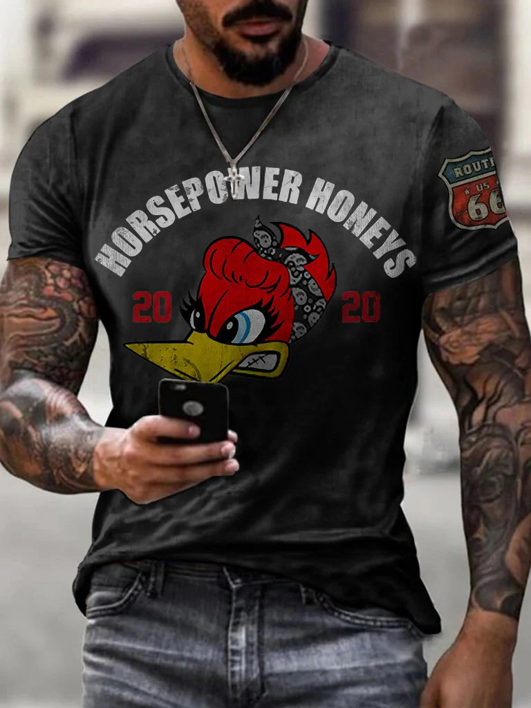 Horsepower Printed Fashion T-Shirt