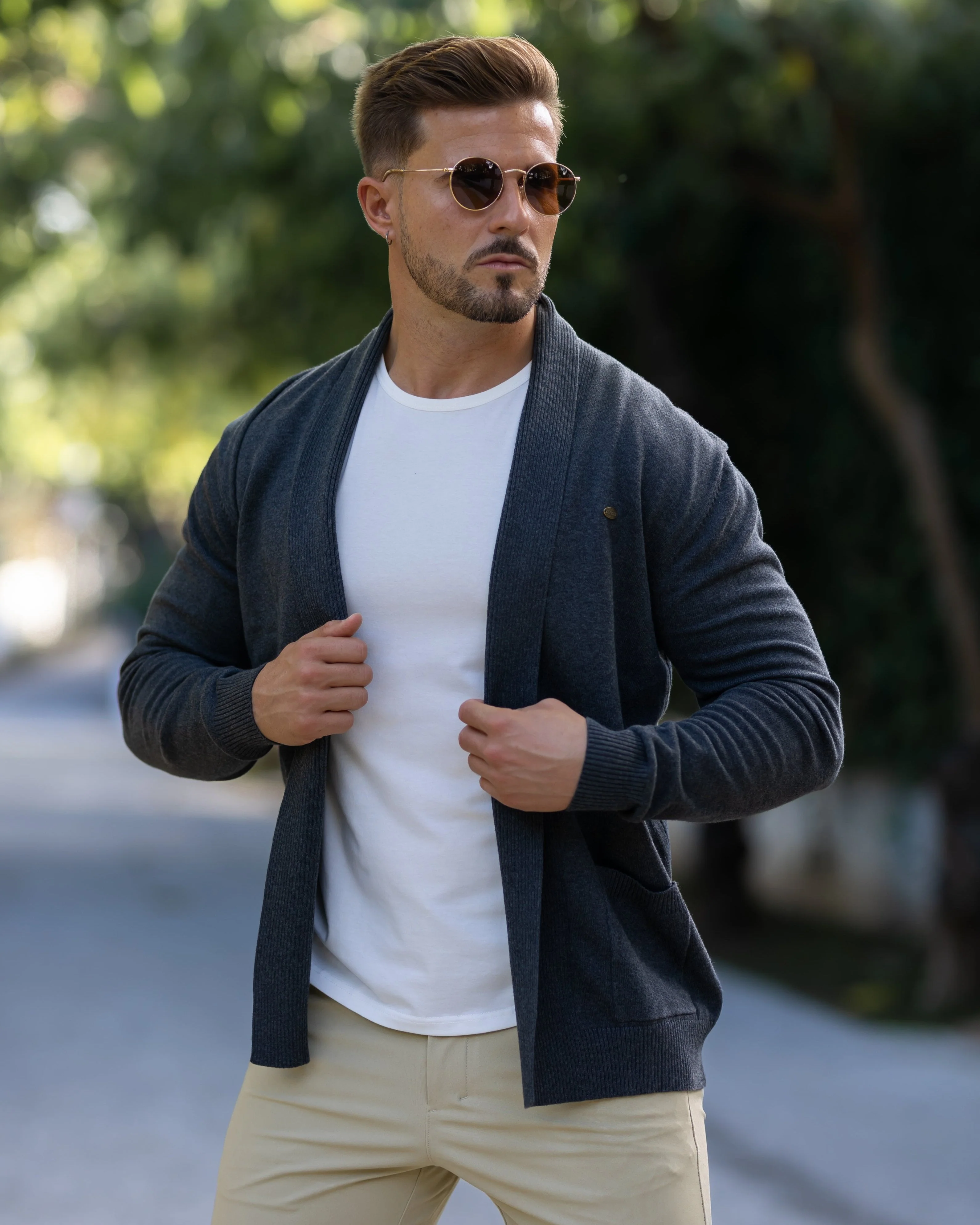 Knit Pocket Cardigan Sweater - Image 4