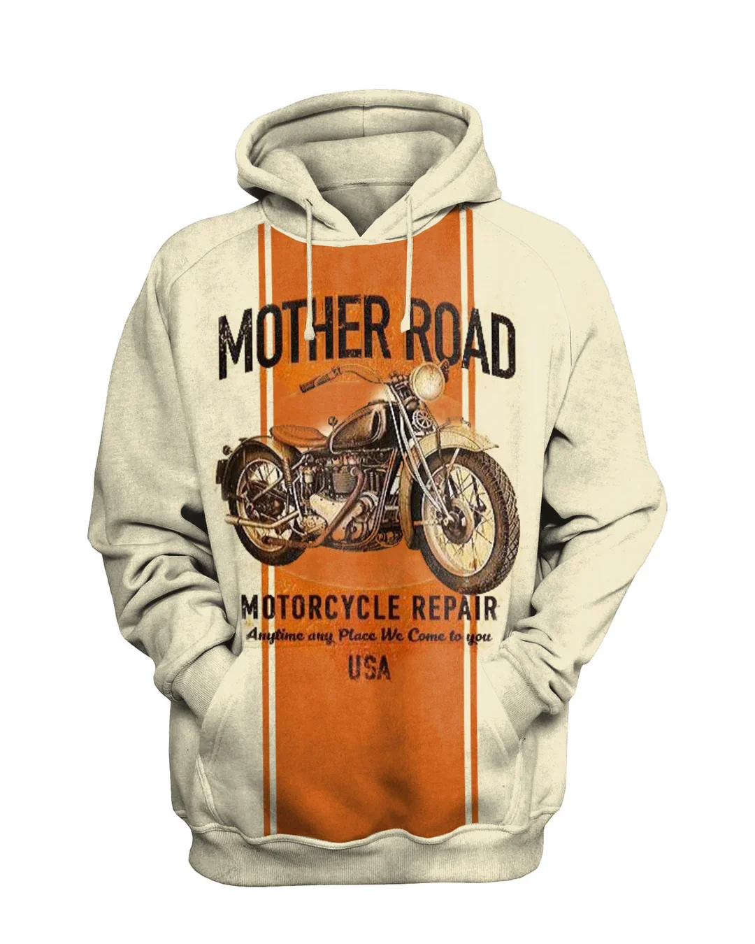Mens Retro Motorcycle Riding Sweatshirt Set - Image 2