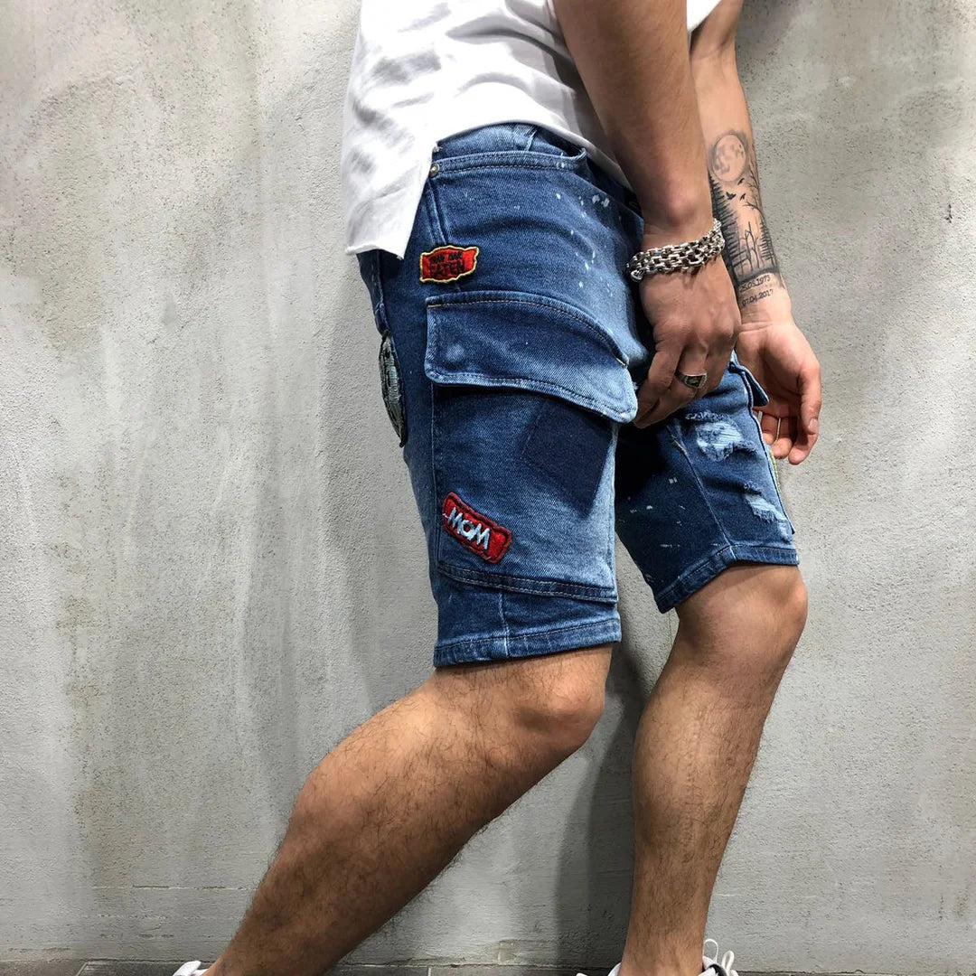 Shorts Ripped Street Fashion Retro Jeans - Image 5