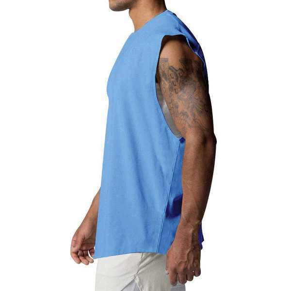 Solid Loose Sleeveless Sports Fitness Tank Top - Image 2