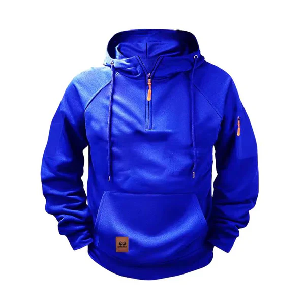 Solid Zip-Up Hoodie Raglan Sleeve Sweatshirt 58047289Y - Image 7