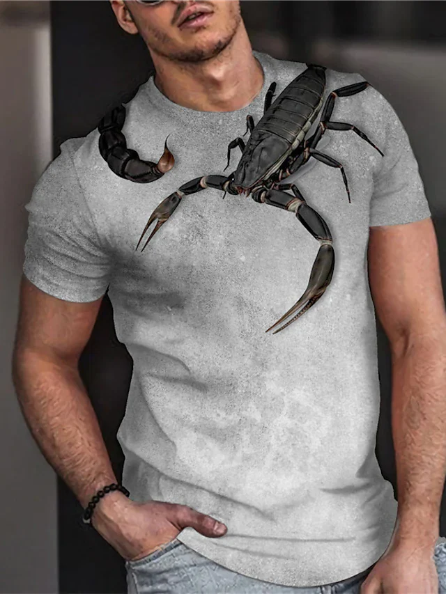 T-Shirt 3D Print Short Sleeve Casual Tops
