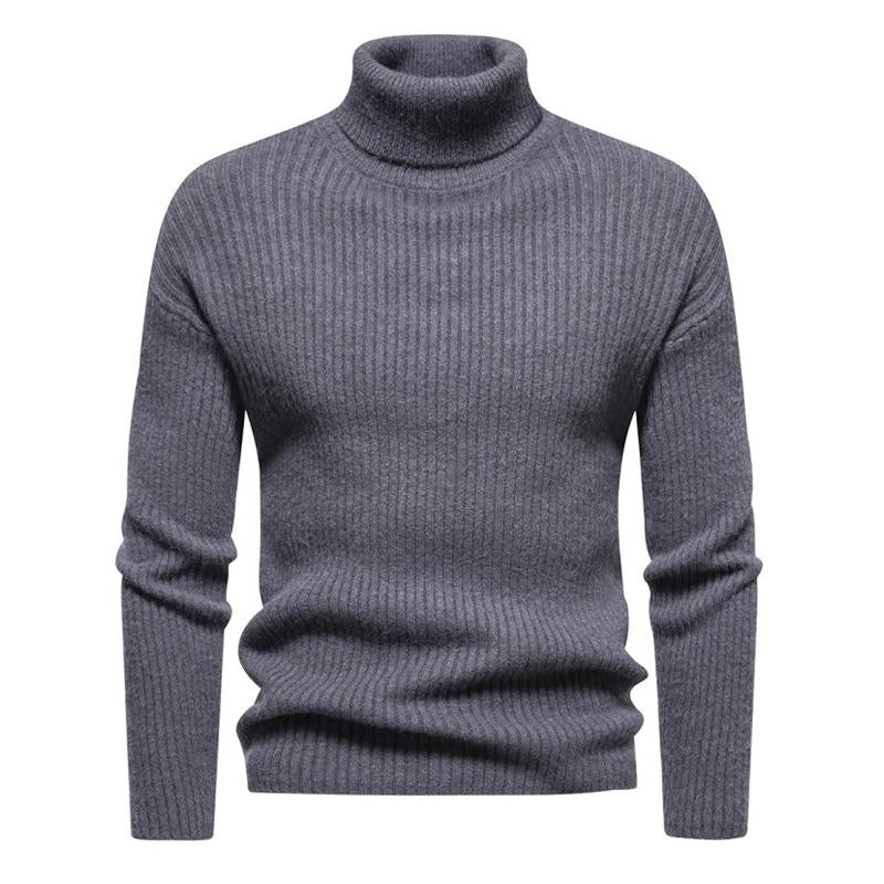 Turtleneck Solid Color Sweater - Image 5