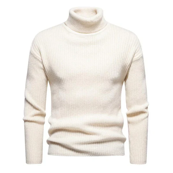 Turtleneck Solid Color Sweater - Image 6