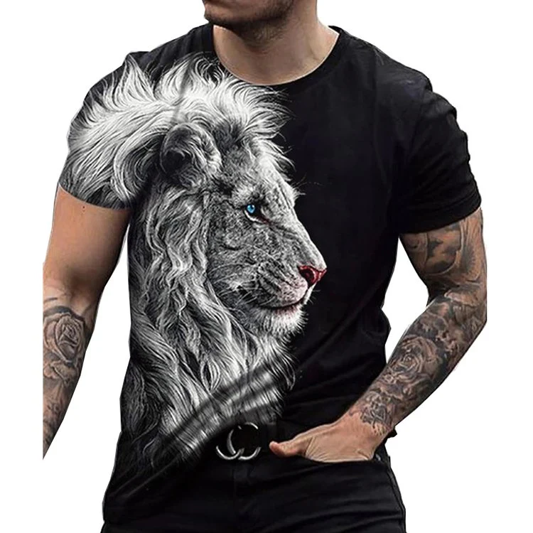 Lion Graphic Prints T-Shirt