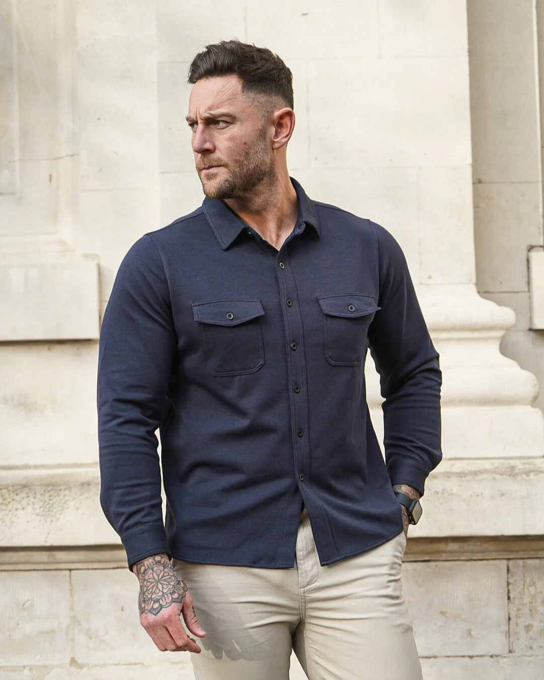 Modern Utility Button Up Shirt New - Image 8