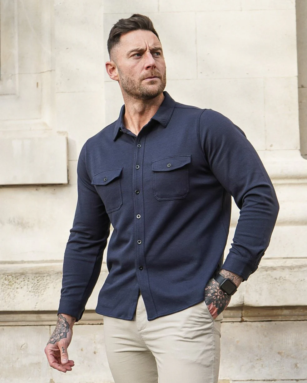 Modern Utility Button Up Shirt New - Image 9