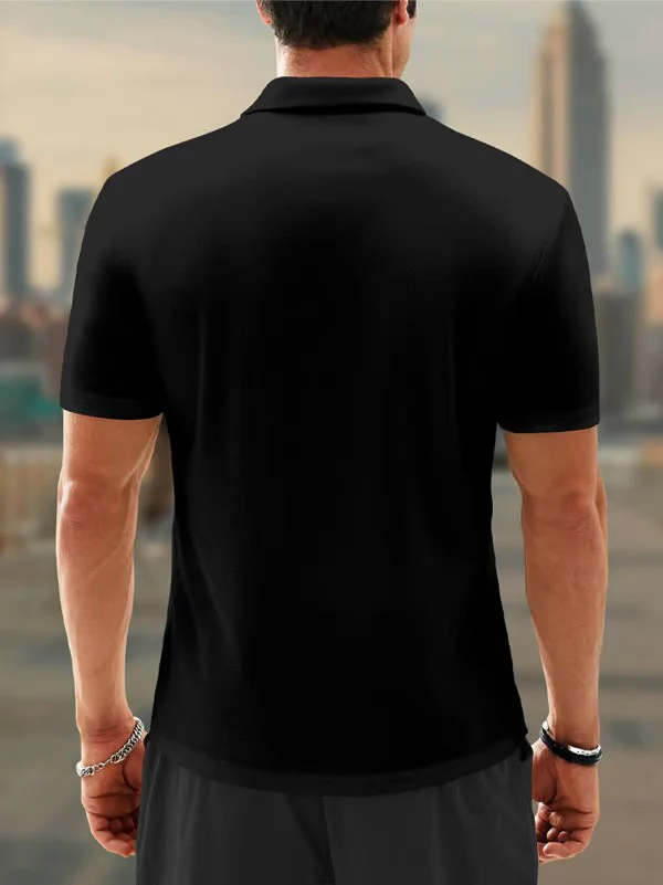 Moisture Wicking Chest Pocket Casual Polo - Image 2