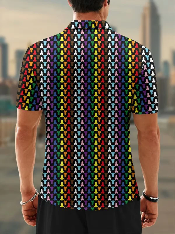 Moisture Wicking Golf Polo Simple Line Drawing - Image 2