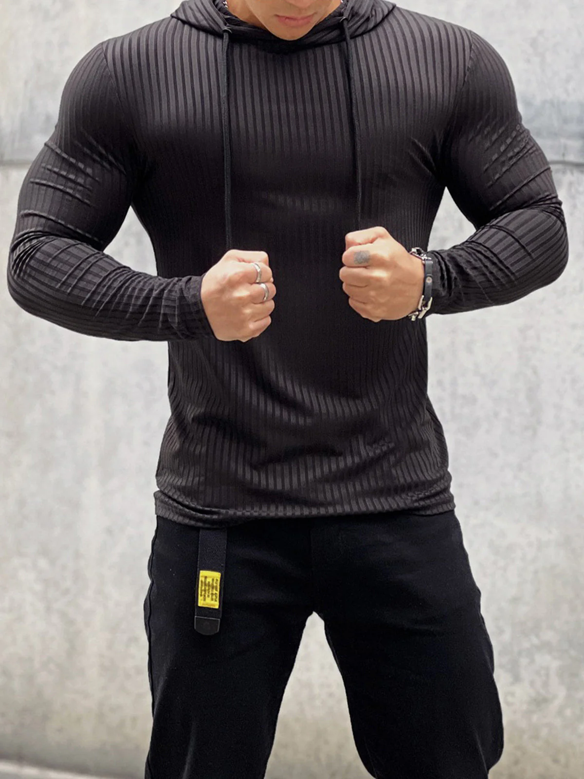 Baselayer Hoodie Stretch Rib Jersey - Image 8