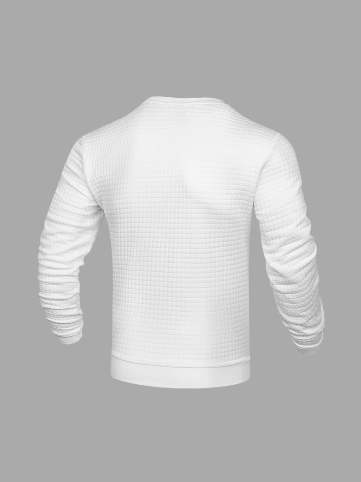 Comfy Waffle Crewneck T-Shirt Long Sleeves - Image 25