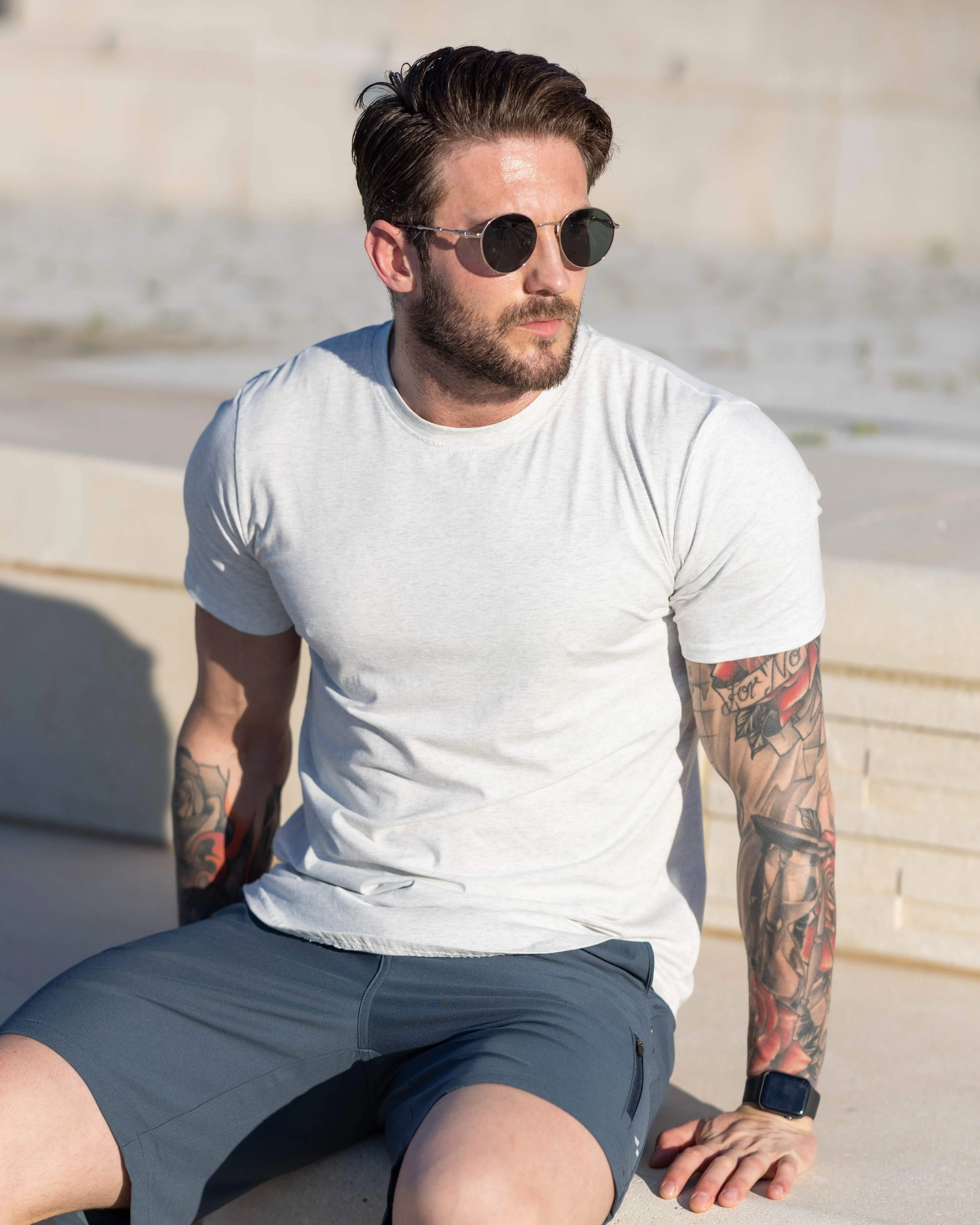 Kore Curved Hem T-shirt True Muscle Fit Crew Neck - Image 16